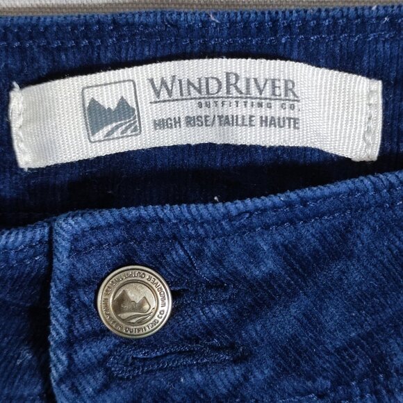WindRiver High rise Bootcut Corduroy Pants women's size 10X30 blue patch pockets - Picture 5 of 10